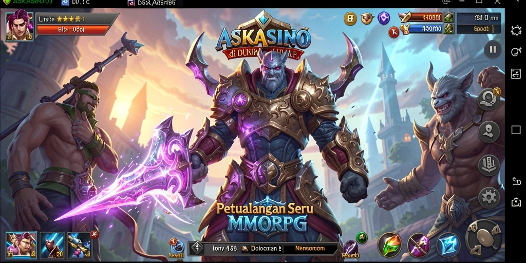 Tampilan gameplay menarik dalam dunia fantasi ASKASINO.