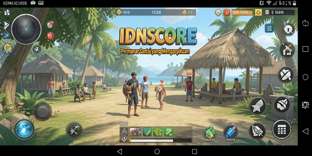 Tampilan gameplay utama <strong>IDNSCORE</strong> yang penuh warna dan menarik.