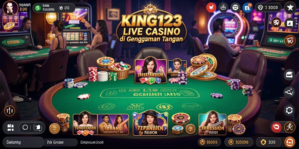 Tampilan gameplay langsung dengan dealer profesional di KING123.