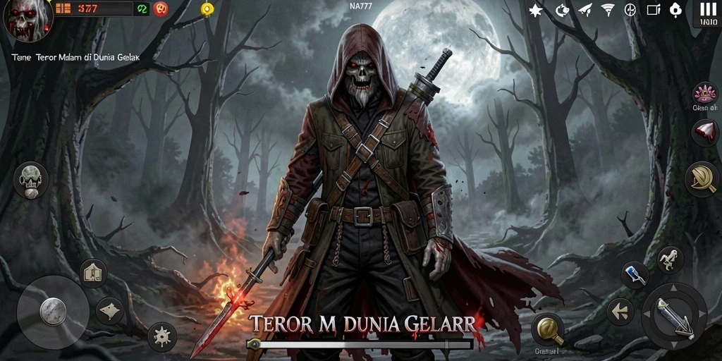 Gameplay seram dalam NA777 dengan atmosfer mencekam.