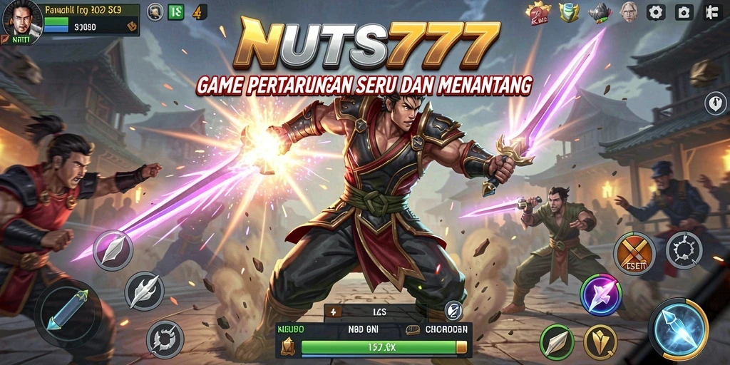 Tampilan seru pertarungan dalam NUTS777 yang mendebarkan.