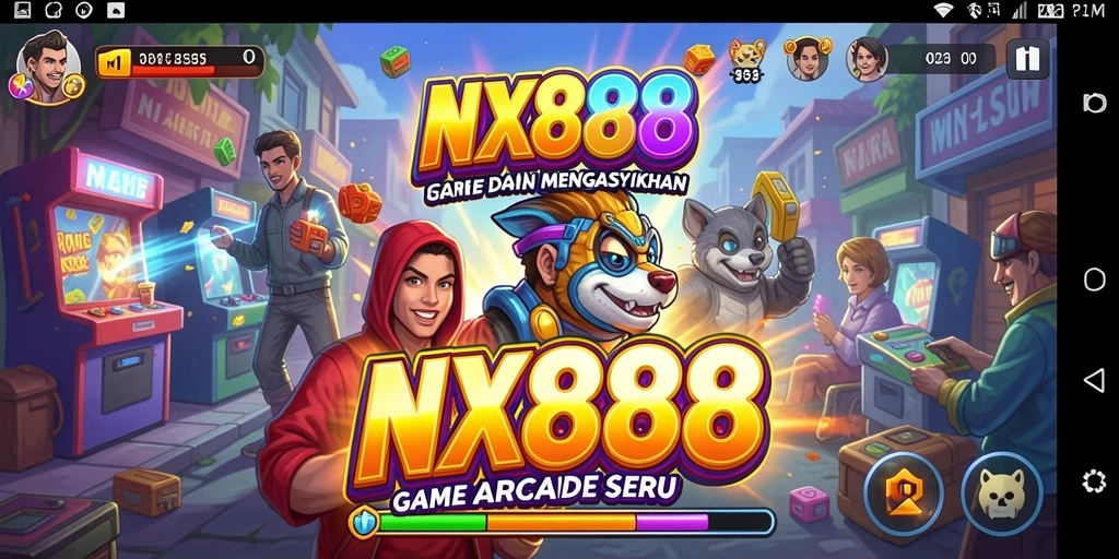 Tampilan gameplay menarik dari NX888 yang penuh warna dan tantangan seru.