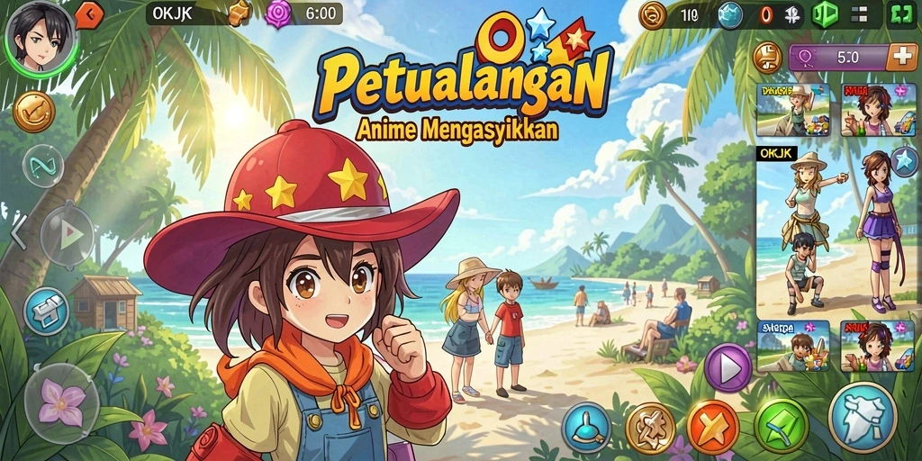 Tangkapan layar yang menampilkan pertarungan seru dalam gameplay Anime.