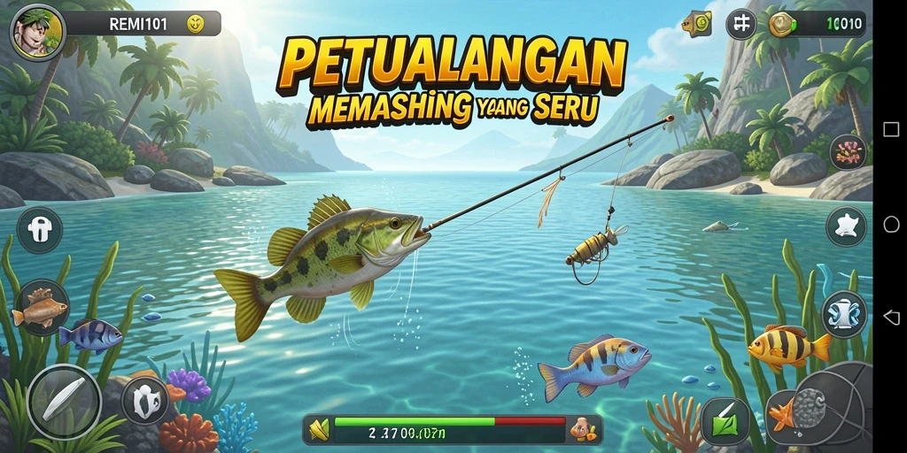Tangkapan ikan yang fantastis dalam gameplay REMI101.