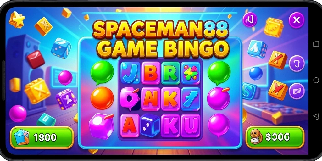 Tampilan gameplay bingo SPACEMAN88 yang seru dan menantang.
