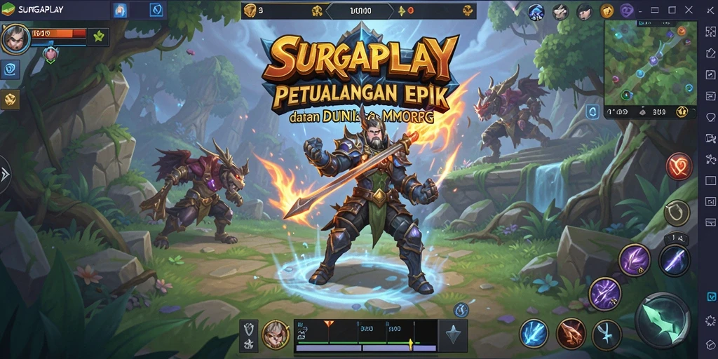 Tampilan gameplay seru dalam dunia MMORPG yang menakjubkan.